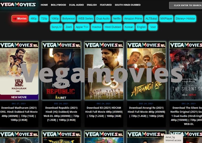 Vegamovies NL Download New Movies 1080p, 720p, 480p And 300mb