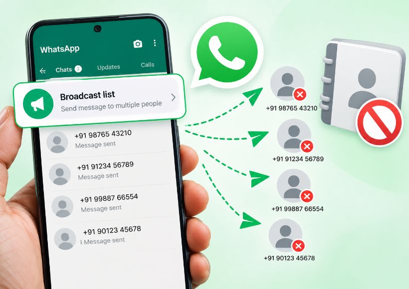 How to Send WhatsApp Broadcast Without Saving Number?